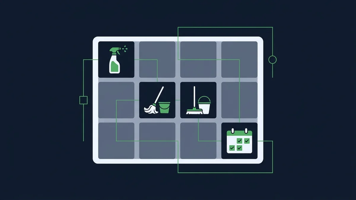 Reinigungs- & Desinfektionsplan — Illustration